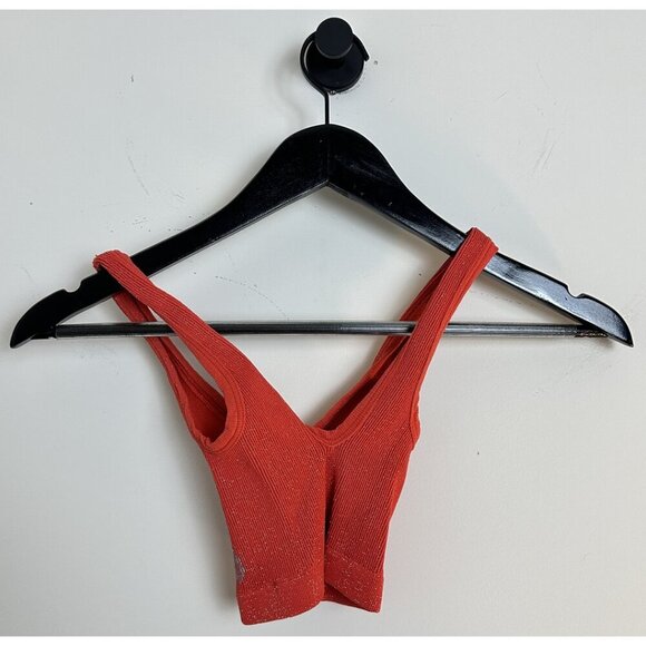 FREE PEOPLE Movement Glitter Cami in Hot Red Size X-Small - Picture 3 of 4